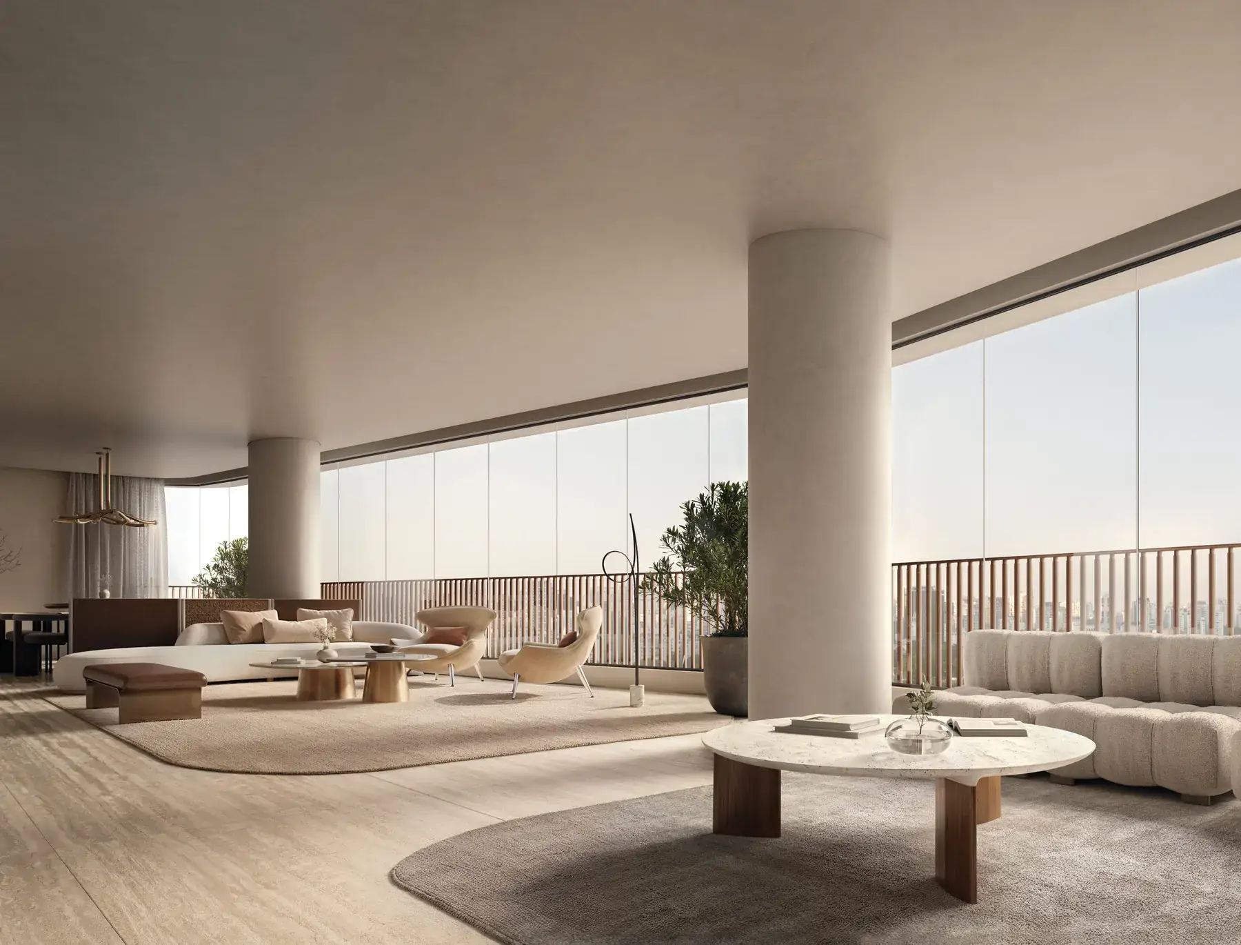 Varanda do apartamento de 4 suítes